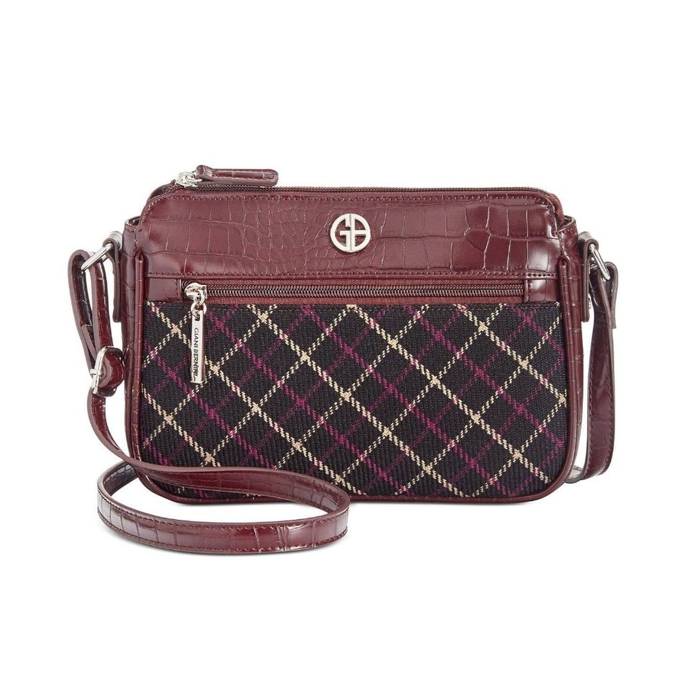 Giani Bernini Plaid Croco Crossbody